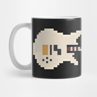 Pixel White Euro Style Bass Guitar Mug